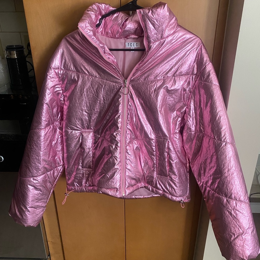 Metallic Puffer Jacket